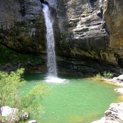 Vista aérea de la Cascada y Poza