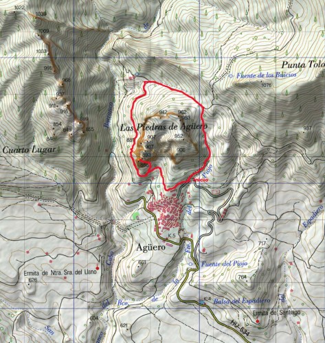 Ruta sobre mapa del I.G.N.