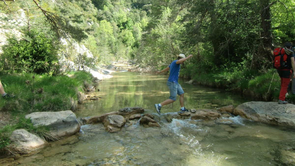 Cruzando el barranco de La Pillera Estañonero (5)