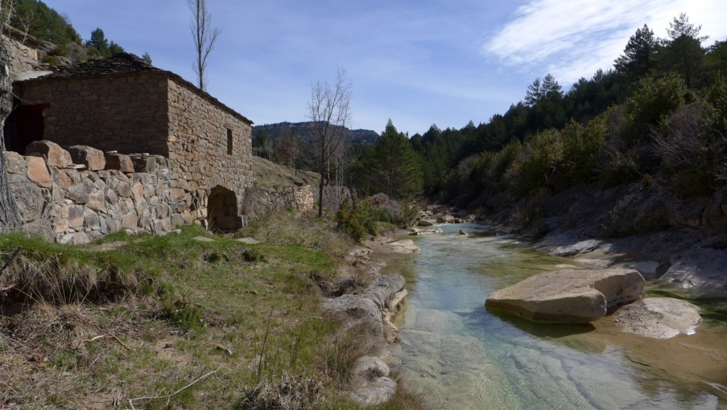 Molino de Bara y río Alcanadre Bara-Biban (9)